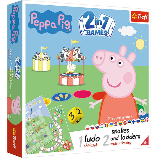 Joc peppa pig 2in1 ludo si serpisori scari, Trefl