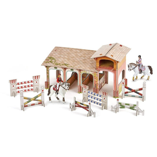Papo figurina set poney club-boxa carton+4 figurine, Papo