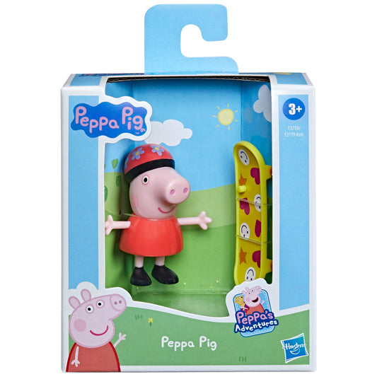 Peppa pig figurina prietenii amuzanti peppa pig cu skateboard 7cm, Hasbro