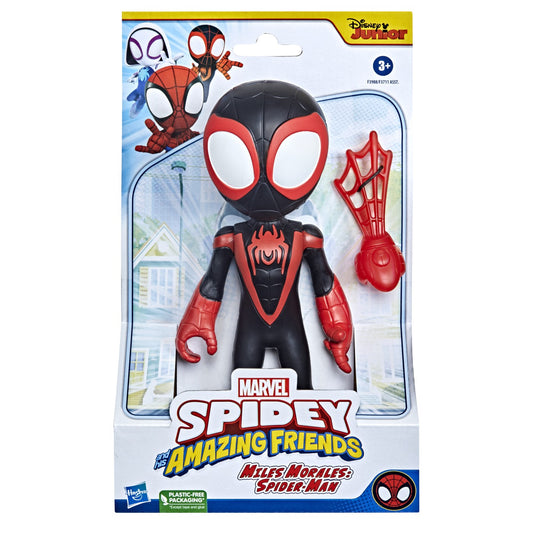 Spidey prietenii extraordinari figurina miles morales spider man supradimensionata 22.8cm, Hasbro
