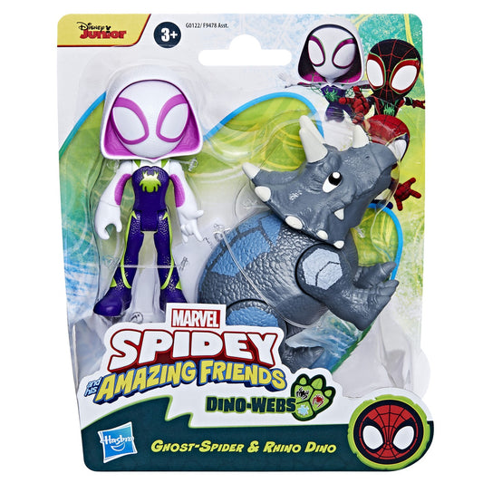 Spidey si prietenii marvel dino webs ghost-spider si rhino dino, Hasbro