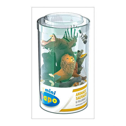 Papo figurina set 6 mini animale salbatice, Papo