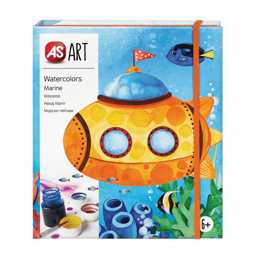 Set desen as art acuarela peisaj marin, AS