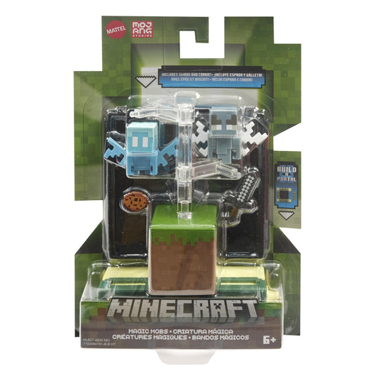 Minecraft craft a block figurina stronghold magio mobs 8cm, Mattel