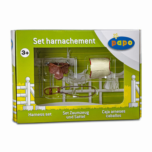 Papo figurina set harnasament pentru calarie, Papo
