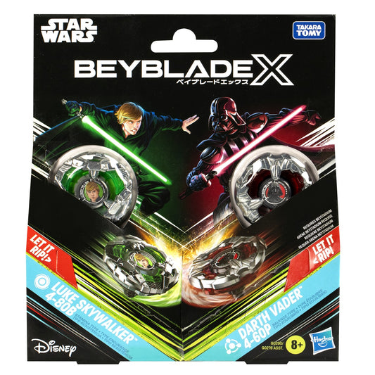 Beyblade x star wars pachet duo luke skywalker 4-80b si darth vader 4-60p, Hasbro
