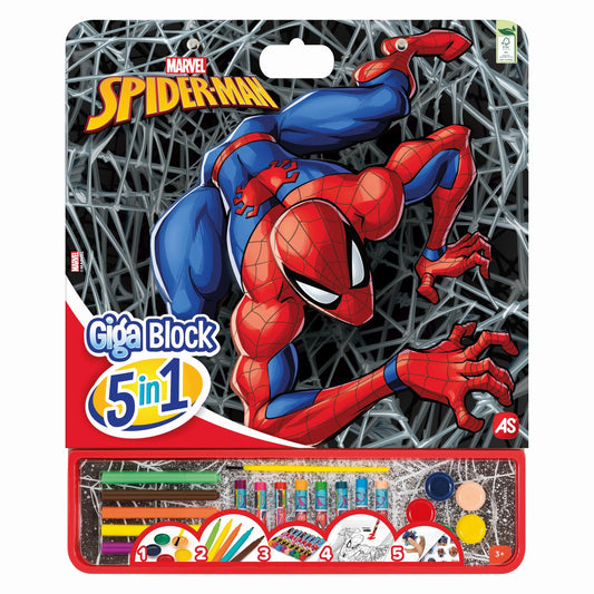 Spider man set pentru desen giga block 5 in 1 , AS