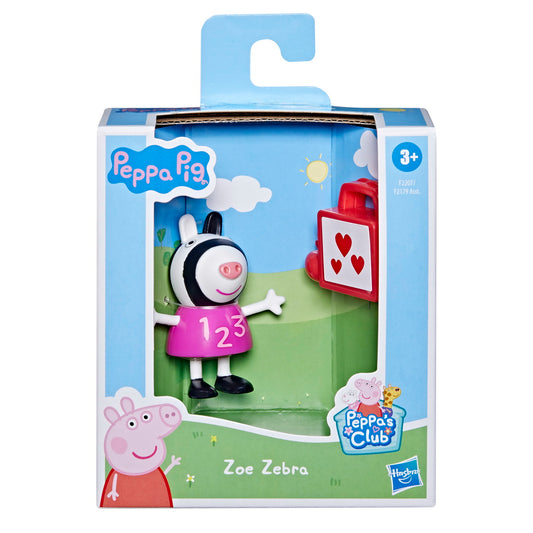 Peppa pig figurina prietenii amuzanti zebra zoe 7cm, Hasbro