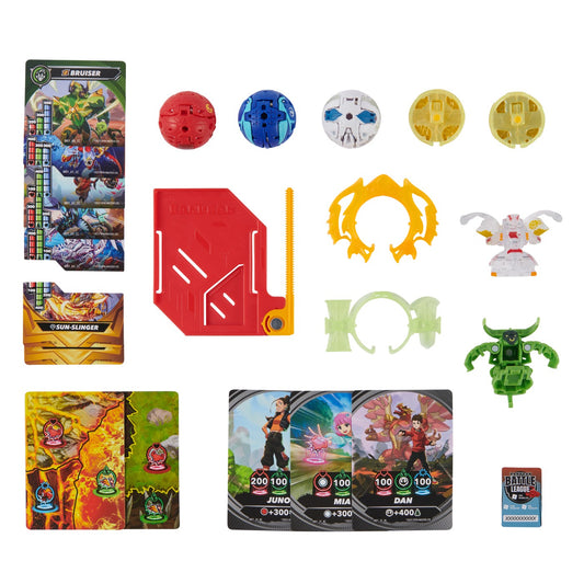 Bakugan set de lupta bruiser, dragonoid, hammerhead, titanium dragonoid si nillious, Spin Master