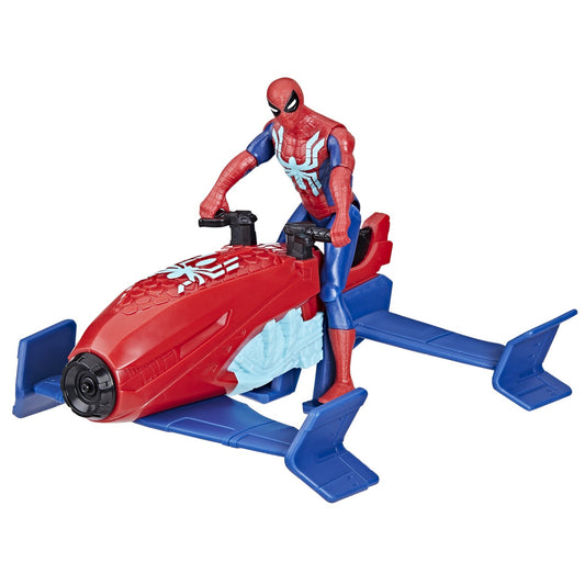 Spiderman set vehicul hydro jet si figurina spider man 10cm, Hasbro