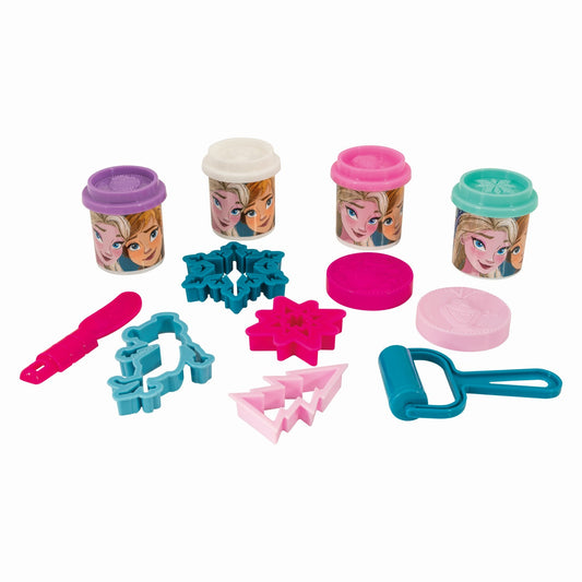 Galetusa cu 4 borcanase de plastilina si accesorii frozen, AS