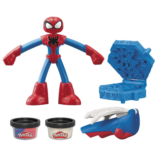 Play-doh marvel figurina flexibila cu accesorii spider man 10cm	, Hasbro
