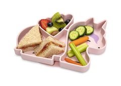 Farfurie compartimentata din silicon cu ventuza, unicorn, Melii