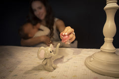 Suport pentru depozitare suzeta, elefant, Melii