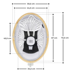 Leagan electric 2 in 1 Kinderkraft lumi, grey