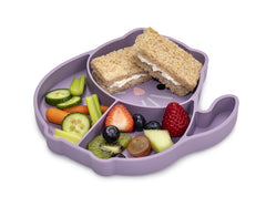 Farfurie compartimentata din silicon cu ventuza, pisica, Melii