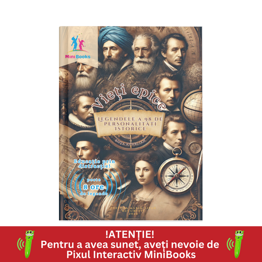 Vieti Epice - Legendele a 98 de Personalitati Istorice - Carte cu sunete interactiva, MiniBooks