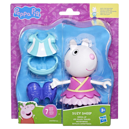 Peppa pig set figurina si accesorii vestimentare oita suzy 15cm, Hasbro