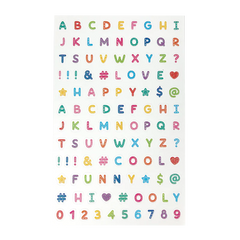 Abtibilduri cu sclipici Alfabet Stickiville - Ooly