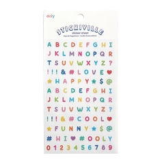 Abtibilduri cu sclipici Alfabet Stickiville - Ooly