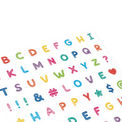 Abtibilduri cu sclipici Alfabet Stickiville - Ooly - Publisol.ro