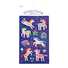 Abtibilduri holografice cu sclipici Stickiville Magical Unicorns - Ooly - Publisol.ro