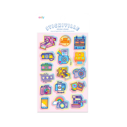 Abtibilduri holografice Stickiville Cute Cameras - Ooly