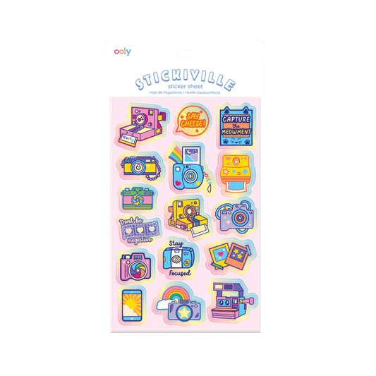 Abtibilduri holografice Stickiville Cute Cameras - Ooly - Publisol.ro