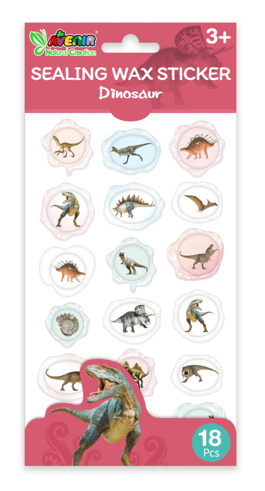 Abtibilduri imitatie sigiliu - Dinozauri, colectia Creatii Naturale - Avenir - Publisol.ro