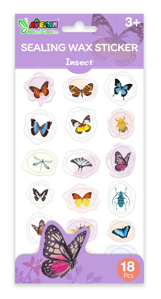 Abtibilduri imitatie sigiliu - Insecte, colectia Creatii Naturale - Avenir - Publisol.ro