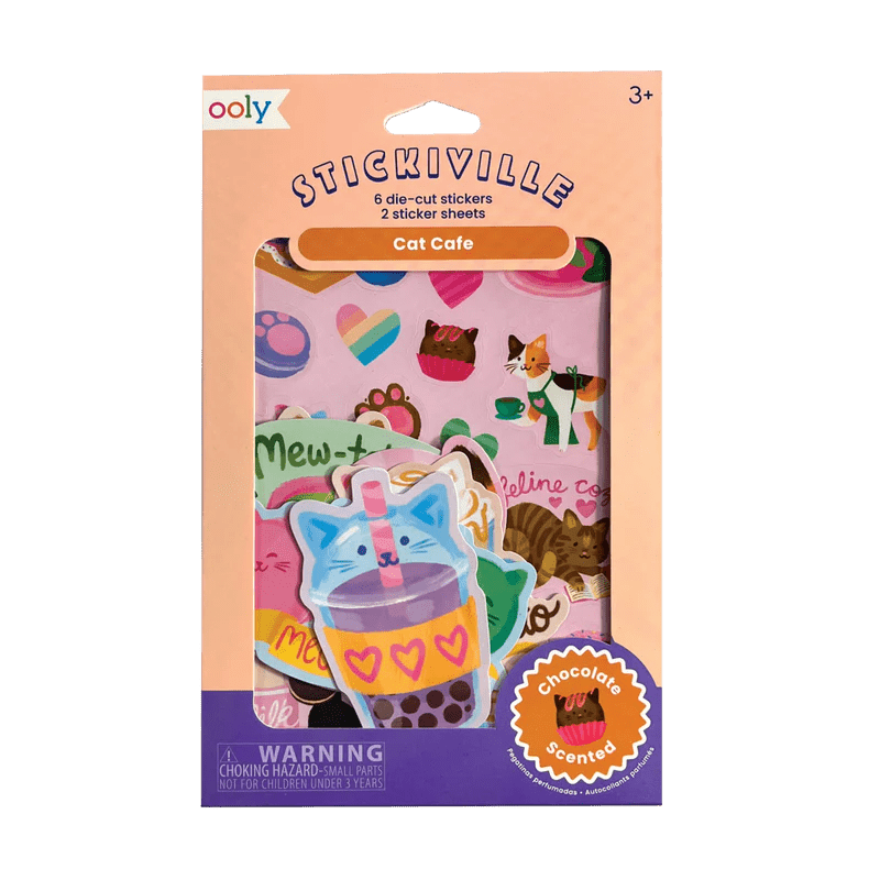 Abtibilduri parfumate - Stickiville Cat Cafe - Ooly - Publisol.ro