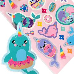 Abtibilduri parfumate - Stickiville Nom Nom Narwhals - Ooly - Publisol.ro