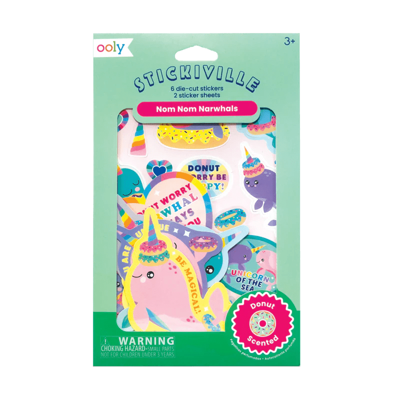 Abtibilduri parfumate - Stickiville Nom Nom Narwhals - Ooly - Publisol.ro