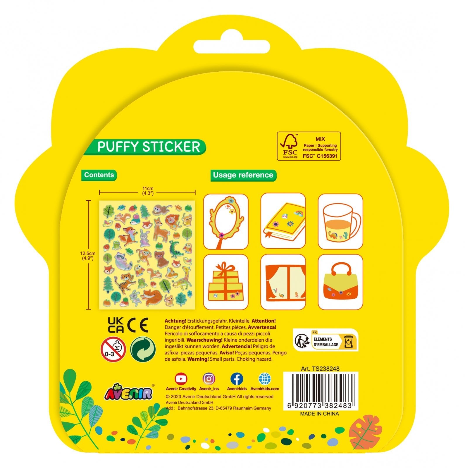 Abtibilduri pufoase 3D - Animale - Avenir - Publisol.ro