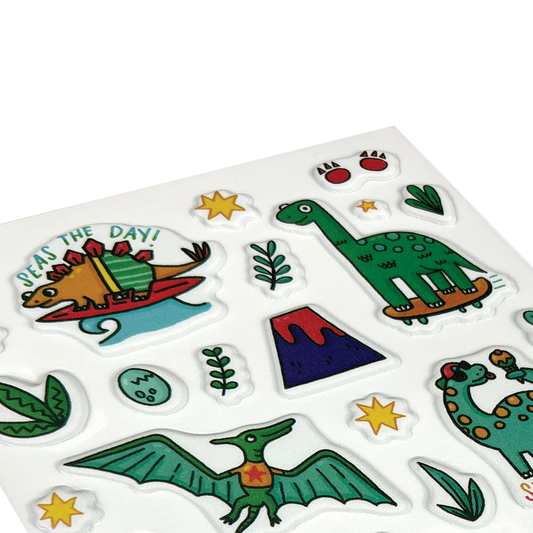 Abtibilduri pufoase Dinozauri Stickiville Dino-Mite! - Ooly