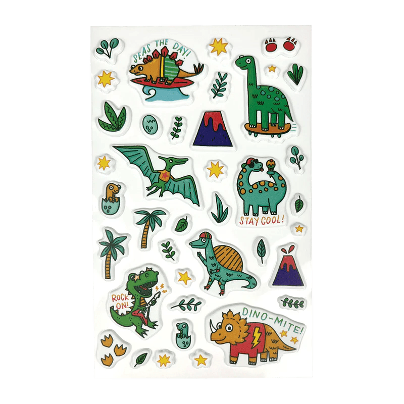 Abtibilduri pufoase Dinozauri Stickiville Dino - Mite! - Ooly - Publisol.ro