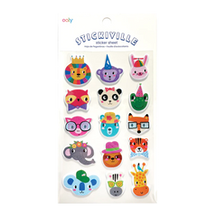 Abtibilduri pufoase Stickiville Party Animals - Ooly