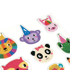 Abtibilduri pufoase Stickiville Party Animals - Ooly