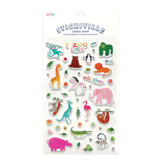 Abtibilduri pufoase Stickiville Zoo Crew - Ooly