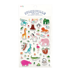 Abtibilduri pufoase Stickiville Zoo Crew - Ooly - Publisol.ro