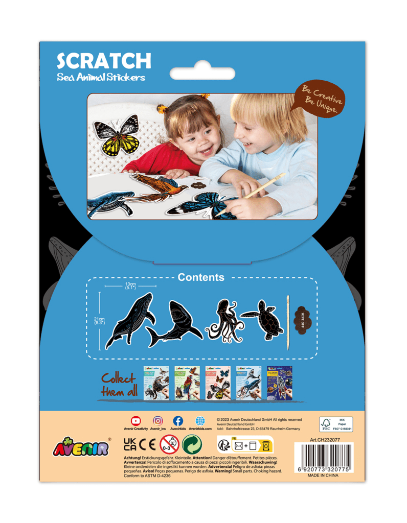 Abtibilduri razuibile - Animale subacvatice, colectia Creatii Naturale - Avenir - Publisol.ro