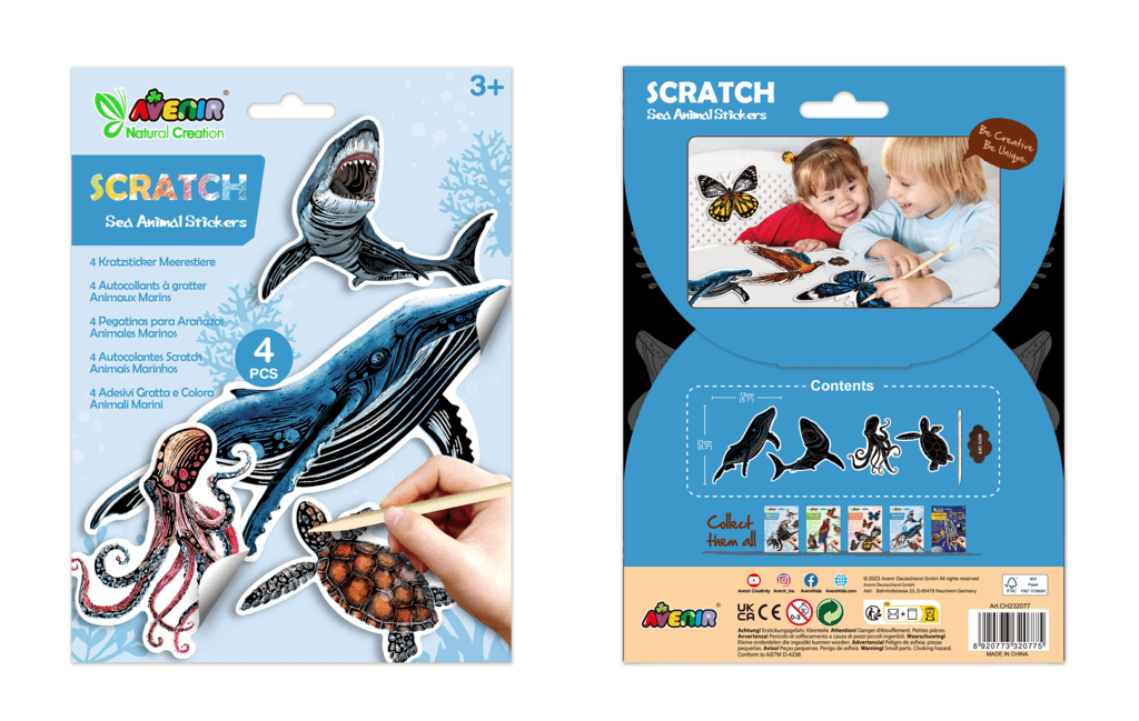 Abtibilduri razuibile - Animale subacvatice, colectia Creatii Naturale - Avenir - Publisol.ro