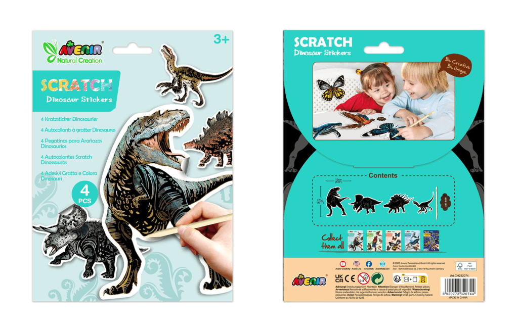 Abtibilduri razuibile - Dinozauri, colectia Creatii Naturale - Avenir - Publisol.ro