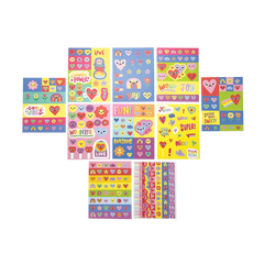 Abtibilduri Stickiville Happy Hearts - 10 pagini - Ooly