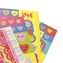 Abtibilduri Stickiville Happy Hearts - 10 pagini - Ooly
