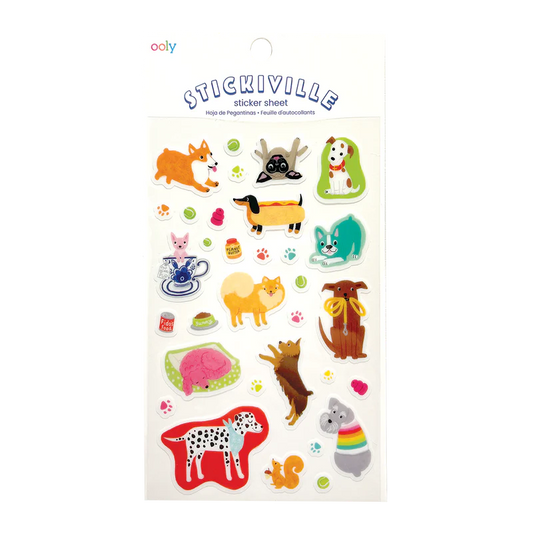Abtibilduri vinil transparent Stickiville Quirky Dogs - Ooly