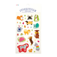 Abtibilduri vinil transparent Stickiville Quirky Dogs - Ooly