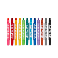 Creioane acuarele cu gel, Cat Parade, set 12 culori - Ooly