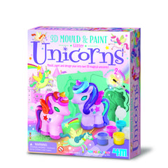 Atelier creativ 3D Modeleaza si picteaza - Unicorni cu sclipici - 4M