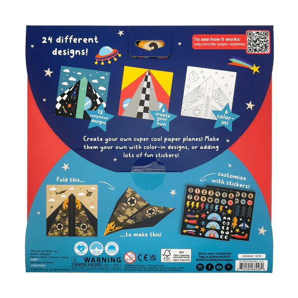 Avioane de hartie - 24 modele, set creativ DIY - Ooly - Publisol.ro